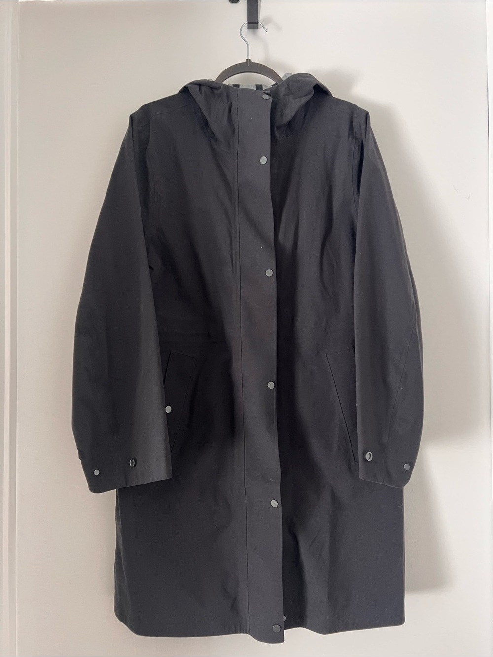 lululemon athletica Black Hooded Trench Coat